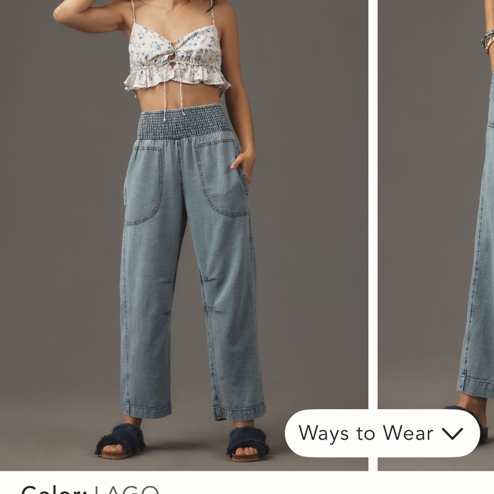 Reese smocked pants from Anthro size Large